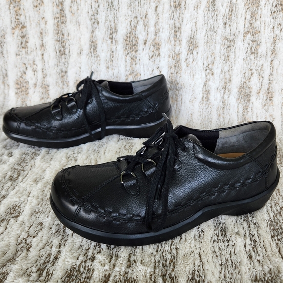 Ziera "Allsorts" Super Support Black Leather Sneaker Shoes | Women's Size 39.5 - Picture 6 of 12